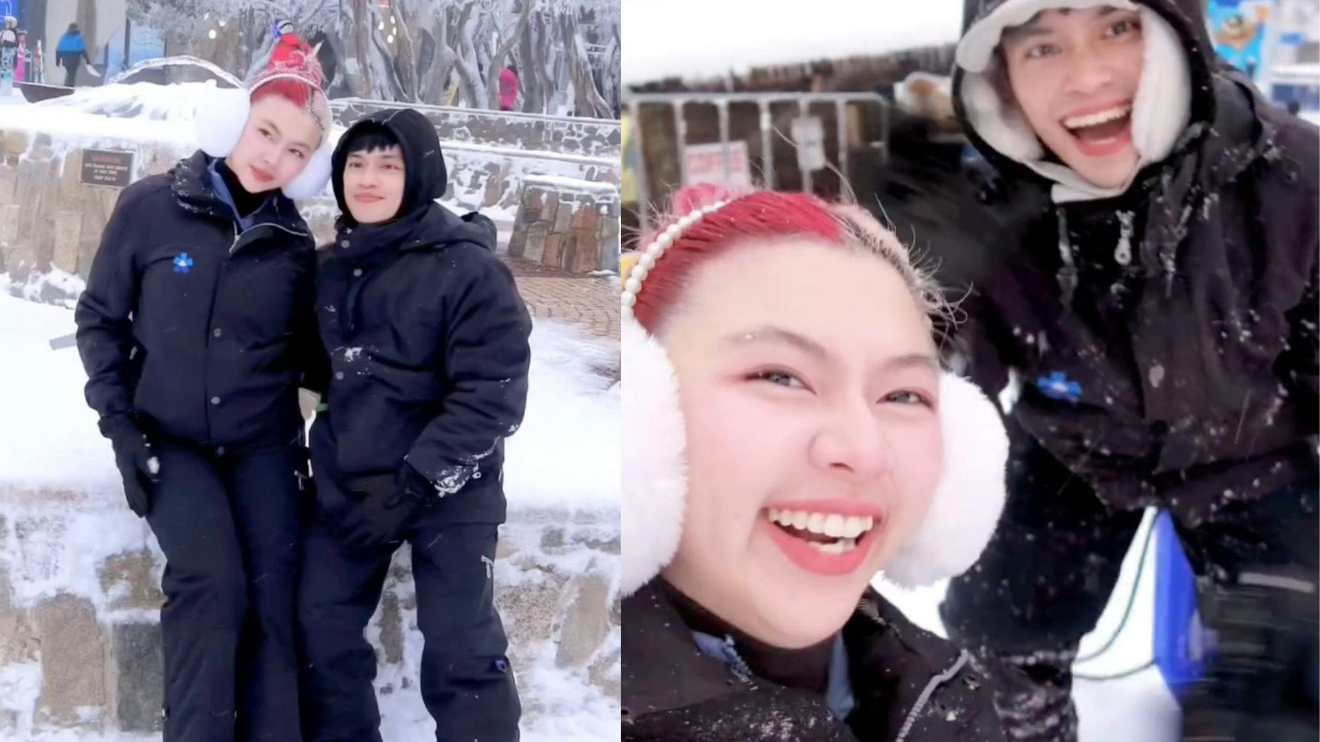 Carlos Yulo and Chloe San Jose enjoy winter getaway at Mt. Buller, Australia
